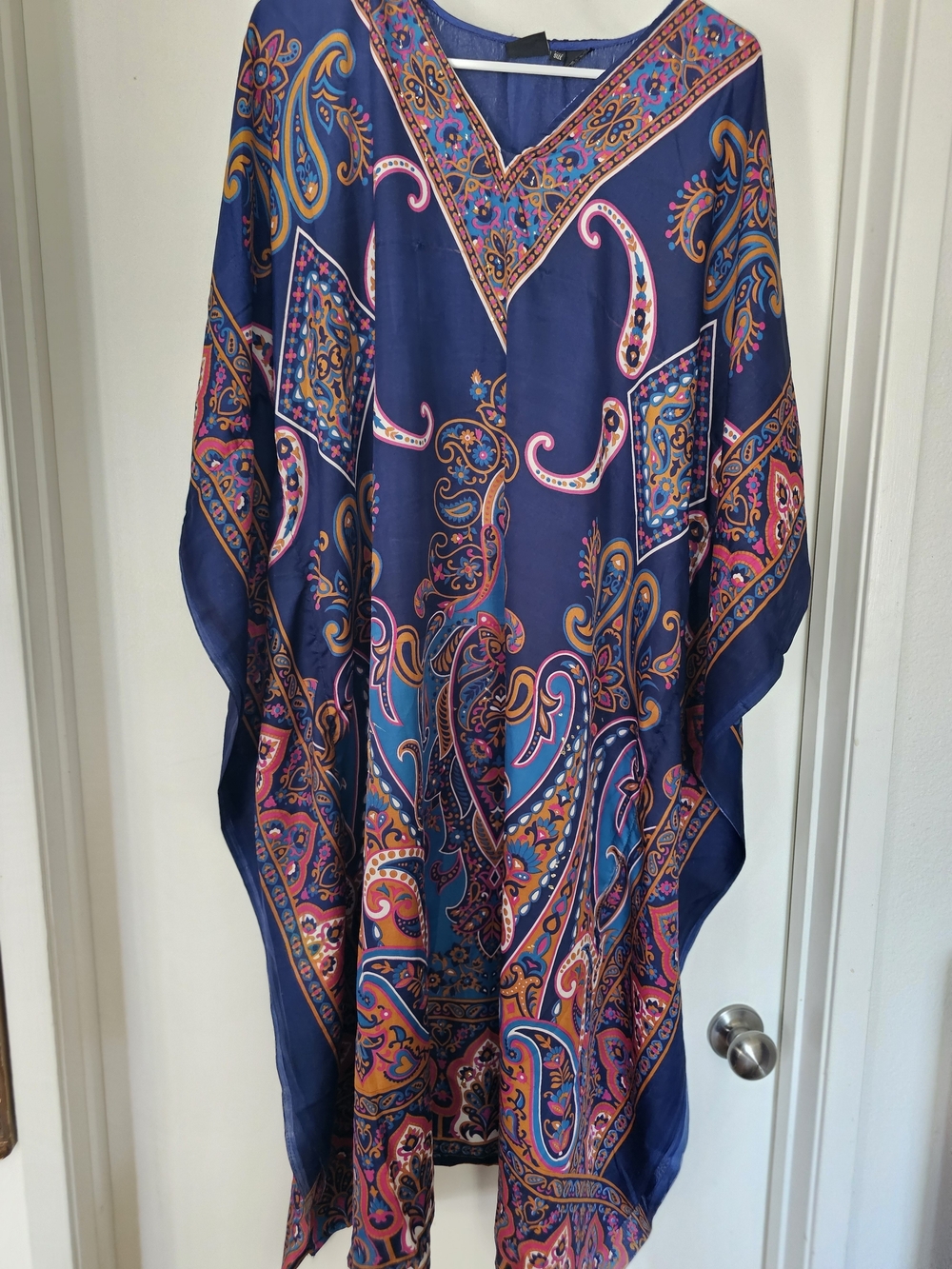 Kushi Royal Blue Multicolor Paisley Tunic